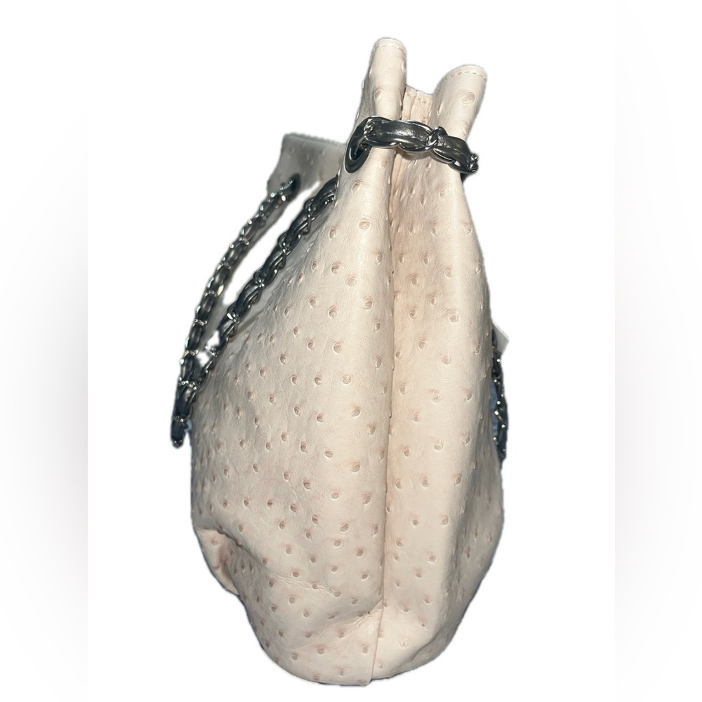 Laila Bags From Disney World Reversible Blush Ostrich/Silver-Gray Metallic Bag - Picture 3 of 9